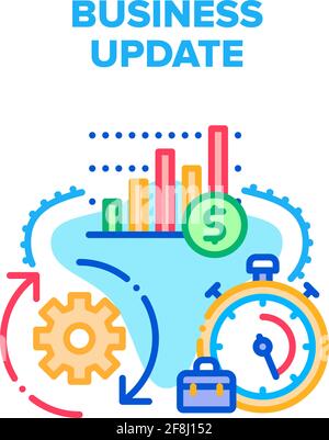 Illustration de la couleur du concept Business Update Vector Illustration de Vecteur