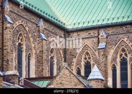 Architecture gothique à l'église anglicane Saint-Paul, Toronto, Canada Banque D'Images