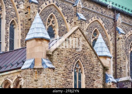 Architecture gothique à l'église anglicane Saint-Paul, Toronto, Canada Banque D'Images