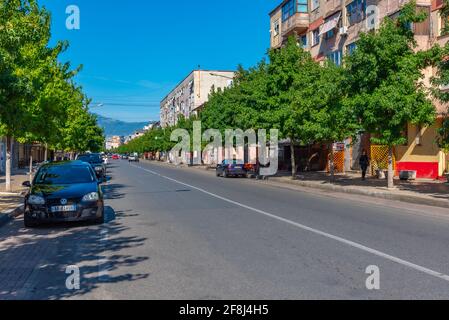 SHKODER, ALBANIE, 20 SEPTEMBRE 2019 : boulevard de Zogu I à Shkoder, Albanie Banque D'Images