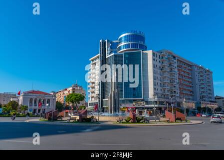 SHKODER, ALBANIE, 20 SEPTEMBRE 2019 : place de la démocratie à Shkoder, Albanie Banque D'Images