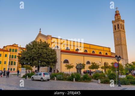 SHKODER, ALBANIE, 20 SEPTEMBRE 2019 : cathédrale Saint-Étienne de Shkoder, Albanie Banque D'Images