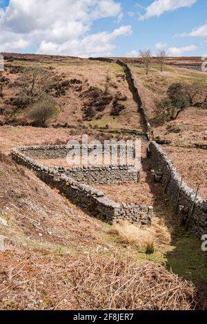 Abaisser le réservoir et les environs de Barden Banque D'Images