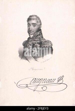 AUGEREAU, Duc de Castiglione, Pierre François Charles Lithographie : Delpech, François Séraphin Banque D'Images