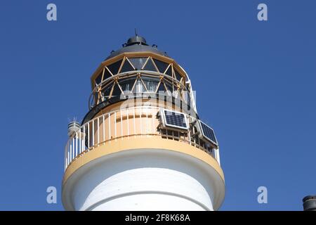 Ecosse, phare d'Ayrshire Turnberry. 12 avril 2021.le phare emblématique du parcours de golf Turnberry avec vue imprenable sur le Firth of Clyde Banque D'Images