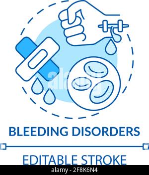 Icône de concept des troubles de la coagulation Illustration de Vecteur