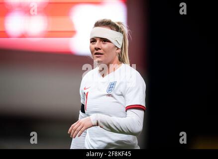 Stoke on Trent, Royaume-Uni. 13 avril 2021. Lauren Hemp (20 ans) (Manchester City) d'Angleterre les femmes ont joué à huis clos, entre les femmes d'Angleterre et les femmes du Canada au stade Britannia, Stoke-on-Trent, en Angleterre, le 13 avril 2021. Photo d'Andy Rowland. Crédit : Prime Media Images/Alamy Live News Banque D'Images