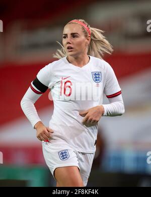 Stoke on Trent, Royaume-Uni. 13 avril 2021. Alex Greenwood (27 ans) (ville de Manchester) d'Angleterre les femmes ont joué à huis clos, entre les femmes d'Angleterre et les femmes du Canada au stade Britannia, Stoke-on-Trent, en Angleterre, le 13 avril 2021. Photo d'Andy Rowland. Crédit : Prime Media Images/Alamy Live News Banque D'Images