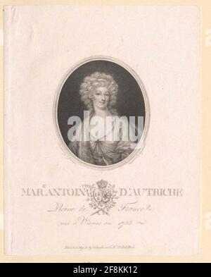 Marie Antoinette, Craziain Von les environs Rarollet: Gabriel: Cabriel / 1817ver appareils: Londres Banque D'Images