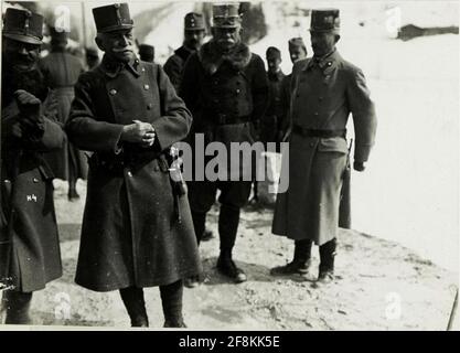 Maréchal Conrad von Hötzendorf, général Major Müller, général de l'Excellence d'infanterie de Roth. . Banque D'Images