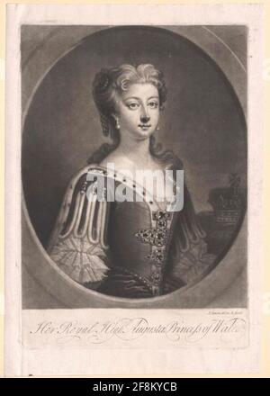 Auguste, princesse de Saxe-Gotha. Banque D'Images