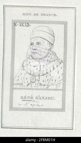 René I, duc d'Anjou, roi du Titular de Naples et de Jérusalem. Banque D'Images