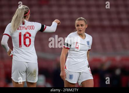 Stoke on Trent, Royaume-Uni. 13 avril 2021. Georgia Stanway (22 ans) (Manchester City) d'Angleterre les femmes ont joué à huis clos, entre England Women et Canada Women au stade Britannia, Stoke-on-Trent, en Angleterre, le 13 avril 2021. Photo d'Andy Rowland. Crédit : Prime Media Images/Alamy Live News Banque D'Images