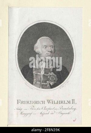 Friedrich Wilhelm II, roi de Prusse. Banque D'Images