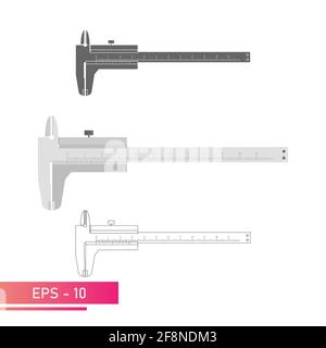 Ensemble de marqueurs avec échelle numérique. Design réaliste, lignes et couleurs unies. Outils pour les spécialistes techniques. Illustration vectorielle plate. Illustration de Vecteur