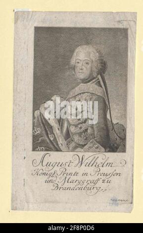 Août Wilhelm, Prince de Preussen Stecher: Fritzsch, Johann Christian Gottfried Banque D'Images