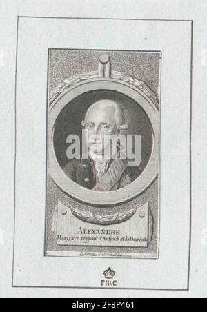 Christian Friedrich Karl Alexander, Markgrave von Brandenburg-Ansbach Eraser: Berger, Daniel (1744) Banque D'Images