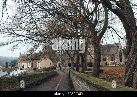 Le paysage autour de la ville de Knaresborough en hiver, au Royaume-Uni Banque D'Images