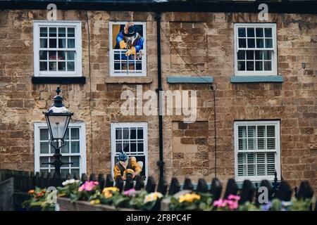 Le paysage autour de la ville de Knaresborough en hiver, au Royaume-Uni Banque D'Images