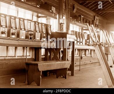 Boîtier de signalisation, Edge Hill, Liverpool, début 1900 Banque D'Images