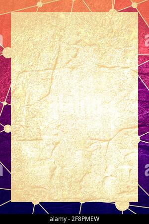 Business design avec square champ de texte. Texture Trame par lignes et points pattern Banque D'Images