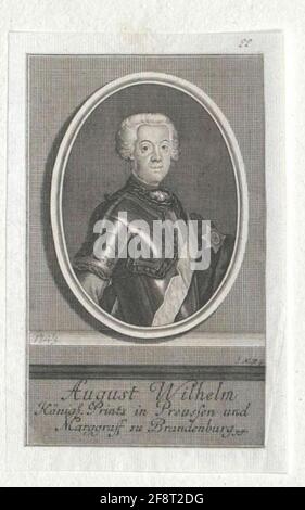 Août Wilhelm, Prince de Preussen Stecher: Bernigeroth, Johann MartiDatting: 1728/1757 Banque D'Images