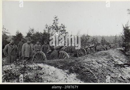 15cm M. 99 / 04 batterie lourde Haubitz. Banque D'Images