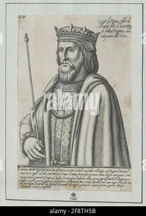 Ludwig II, le roi de France de Stammler. Banque D'Images