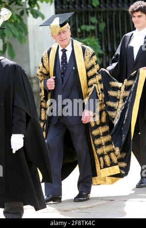 LE PIC MONTRE LE PRINCE PHILIP EN 2009 À L'UNIVERSITÉ DE CAMBRIDGE AU DIPLÔME HONORIFIQUE DE CAMBRIDGE. Banque D'Images