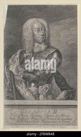Georg II, Roi d'Angleterre électeur de Hanovre Stecher: Heumann, Georg Danielverlag: Schmid, Gebr. (Johann Peter U. Johann Wilhelm) Banque D'Images