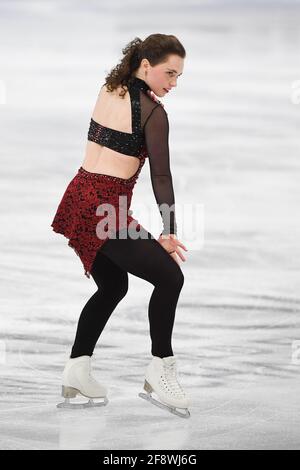 Josefin TALJEGARD SWE, pendant le programme Dames Short aux Championnats du monde de patinage artistique 2021 de l'UIP au Globe Ericsson, le 24 mars 2021 à Stockholm, Suède. (Photo de Raniero Corbelletti/AFLO) Banque D'Images