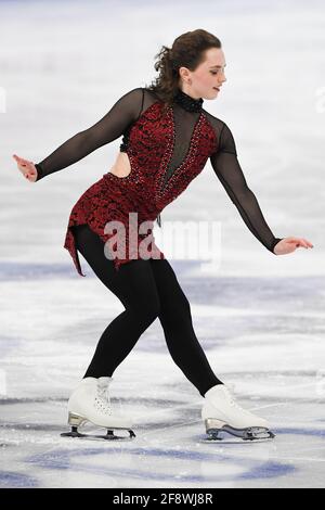 Josefin TALJEGARD SWE, pendant le programme Dames Short aux Championnats du monde de patinage artistique 2021 de l'UIP au Globe Ericsson, le 24 mars 2021 à Stockholm, Suède. (Photo de Raniero Corbelletti/AFLO) Banque D'Images