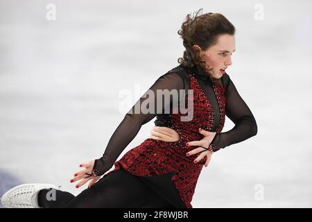 Josefin TALJEGARD SWE, pendant le programme Dames Short aux Championnats du monde de patinage artistique 2021 de l'UIP au Globe Ericsson, le 24 mars 2021 à Stockholm, Suède. (Photo de Raniero Corbelletti/AFLO) Banque D'Images