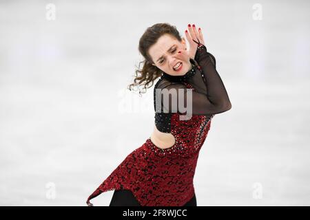 Josefin TALJEGARD SWE, pendant le programme Dames Short aux Championnats du monde de patinage artistique 2021 de l'UIP au Globe Ericsson, le 24 mars 2021 à Stockholm, Suède. (Photo de Raniero Corbelletti/AFLO) Banque D'Images