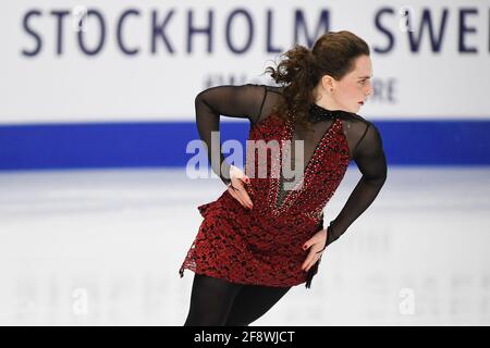 Josefin TALJEGARD SWE, pendant le programme Dames Short aux Championnats du monde de patinage artistique 2021 de l'UIP au Globe Ericsson, le 24 mars 2021 à Stockholm, Suède. (Photo de Raniero Corbelletti/AFLO) Banque D'Images