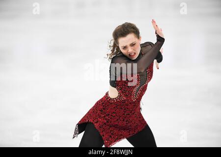 Josefin TALJEGARD SWE, pendant le programme Dames Short aux Championnats du monde de patinage artistique 2021 de l'UIP au Globe Ericsson, le 24 mars 2021 à Stockholm, Suède. Credit: Raniero Corbelletti/AFLO/Alay Live News Banque D'Images