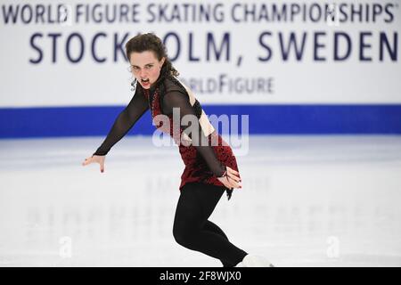 Josefin TALJEGARD SWE, pendant le programme Dames Short aux Championnats du monde de patinage artistique 2021 de l'UIP au Globe Ericsson, le 24 mars 2021 à Stockholm, Suède. Credit: Raniero Corbelletti/AFLO/Alay Live News Banque D'Images