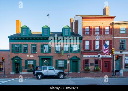 NEWBURYPORT, USA - 11 NOVEMBRE 2018 : Newburyport est une petite ville côtière, pittoresque et historique dans le comté d'Essex, Massachusetts Banque D'Images