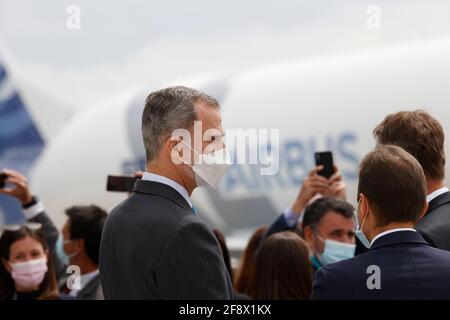 Getafe, Espagne. 15 2021 avril: Roi espagnol Felipe VI lors de l'inauguration d'Airbus: Camp de défense et d'espace à Getafe (Madrid), le jeudi 15 avril 2021. Credit: CORMON PRESSE/Alamy Live News Banque D'Images