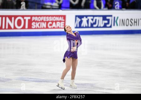 Josefin TALJEGARD SWE, pendant le programme Ladies Free aux Championnats du monde de patinage artistique 2021 de l'UIP au Globe Ericsson, le 26 mars 2021 à Stockholm, Suède. Credit: Raniero Corbelletti/AFLO/Alay Live News Banque D'Images