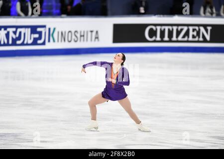 Josefin TALJEGARD SWE, pendant le programme Ladies Free aux Championnats du monde de patinage artistique 2021 de l'UIP au Globe Ericsson, le 26 mars 2021 à Stockholm, Suède. Credit: Raniero Corbelletti/AFLO/Alay Live News Banque D'Images