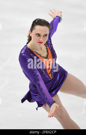 Josefin TALJEGARD SWE, pendant le programme Ladies Free aux Championnats du monde de patinage artistique 2021 de l'UIP au Globe Ericsson, le 26 mars 2021 à Stockholm, Suède. Credit: Raniero Corbelletti/AFLO/Alay Live News Banque D'Images