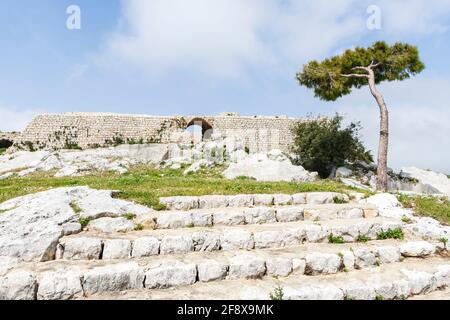 La citadelle de Smar Jbeil, ancien château de Crusader en ruine, Liban Banque D'Images