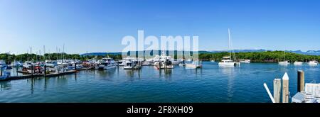 Port Douglas Marina and Harbour, Shire of Douglas, Queensland, Australie Banque D'Images