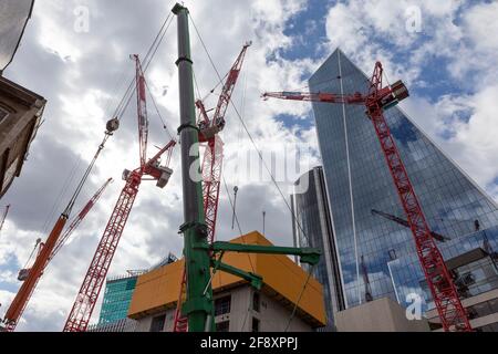 Chantier de construction de la ville de Londres Banque D'Images