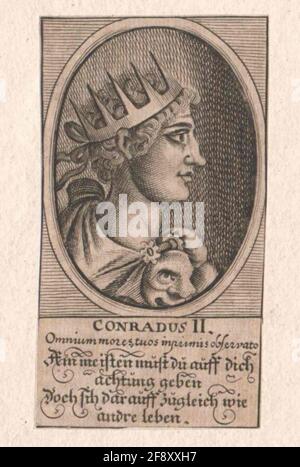 Konrad II., empereur romain-allemand. Banque D'Images