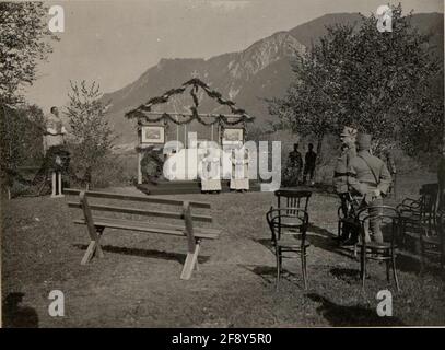 Henselfeier le 17 mai 1916 (Feldmesse) enregistré le 17 mai 1916 Front droit est général de la Cavalry Franz tube de Denta Banque D'Images