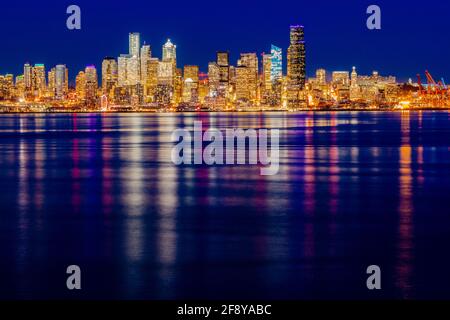 Horizon de la ville, Seattle, Washington, États-Unis Banque D'Images