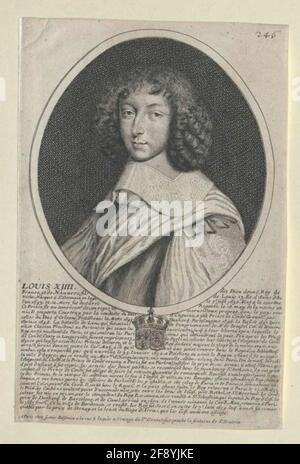 Ludwig XIV., le roi de France Stitch est apparu à Louis Boissevin Banque D'Images