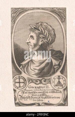 Konrad II., empereur romain-allemand. Banque D'Images